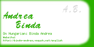 andrea binda business card